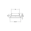 Brumberg Luminaria empotrable STEAM-S cuadrado, directa IP54, negro regulable