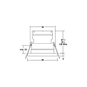 Brumberg recessed luminaire STEAM-R round, direct IP65, black dimmable