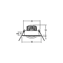 Brumberg Luz downlight redondo, giratorio IP20, níquel mate 