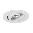 Brumberg Recessed LED spot, IP20, round, 230V AC, 6W 3000K 640lm 38°, swivelling 20°, white