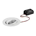 Proyector empotrado TIRREL-R LED ON-OFF redondo, giratorio, conmutable IP20, blanco 