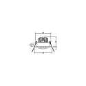 Brumberg recessed spotlight TIRREL-R LED ON-OFF round, swivelling, switchable IP20, glossy, black 