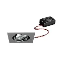 Proyector empotrado TIRREL-S LED ON-OFF angular, giratorio, para estación de trabajo VDU, conmutable IP20, cromo 