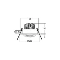 Brumberg recessed spotlight TIRREL-S LED ON-OFF square, swivelling, for VDU workstation, switchable IP20, white 