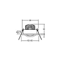 Brumberg Recessed LED spot, IP20, square, 230V AC, 6W 3000K 640lm 38°, swivelling 20°, matt titanium