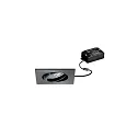 Proyector empotrado TIRREL-S LED ON-OFF angular, giratorio, para estación de trabajo VDU, conmutable IP20, brillante, negro 