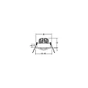 recessed spotlight TIRREL-S LED ON-OFF square, swivelling, for VDU workstation, switchable IP20, glossy, black 