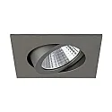 Brumberg Luz downlight giratorio, cuadrado IP20, titán 
