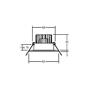 Brumberg Luminaria empotrable ITANSA R BB15 redondo, rígido, conmutable LED IP54, negro  6W 680lm 3000K 20-40° 20-40° CRI 80-89