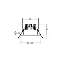 Brumberg Luminaria empotrable ITANSA S BB16 rígido, cuadrado, conmutable LED IP54, negro  6W 680lm 3000K 20-40° 20-40° CRI 80-89