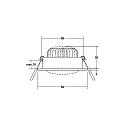 Brumberg Luminaria empotrable IP20, brillante, negro  7W 680lm 3000K 20-40° 20-40° CRI 80-89
