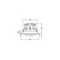 Brumberg Luminaria empotrable BB23 redondo, giratorio, conmutable IP65, recubrimiento con polvo, negro  7W 620lm 3000K 36° 36° CRI >80