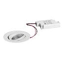 Proyector empotrado TIRREL-R LED DIM redondo, giratorio IP20, recubrimiento con polvo, blanco regulable