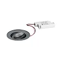 Proyector empotrado TIRREL-R LED DIM redondo, giratorio IP20, titán regulable