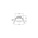 Proyector empotrado TIRREL-R LED DIM redondo, giratorio IP20, brillante, negro regulable