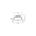 Brumberg recessed spotlight TIRREL-S LED DIM square, swivelling IP20, glossy, black dimmable