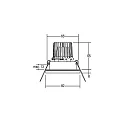 Brumberg Luminaria empotrable, brillante 6W 540lm 3000K 20-40° 20-40° CRI 80-89