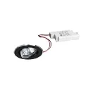 Luminaria empotrable IP20, brillante, negro, transparente  6W 680lm 3000K 20-40° 20-40° CRI 80-89