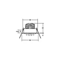 Brumberg Luminaria empotrable IP20, brillante, negro, transparente  6W 680lm 3000K 20-40° 20-40° CRI 80-89