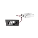 Luminaria empotrable IP20, brillante, negro, transparente  6W 680lm 3000K 20-40° 20-40° CRI 80-89