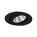 Brumberg Luz downlight redondo, giratorio IP20, negro regulable