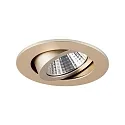 Brumberg Luz downlight redondo, giratorio IP20, champán regulable