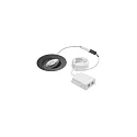 Luminaria empotrable ABACO ROUND PHASE giratorio IP44, negro mate regulable 8W 1010lm 3000K 36° 36° CRI 82