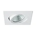 Brumberg Luminaria empotrable LAKIL-S angular, giratorio, para estación de trabajo VDU, Dim-To-Warm, juego de 1 IP20