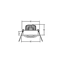 Brumberg Luz downlight BB18 redondo, Dim-To-Warm IP20, titán regulable