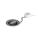 Proyector empotrado TIRREL-R LED DIM ROUND-CONVERTER redondo, giratorio IP20, titán regulable