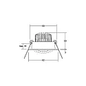 Brumberg Proyector empotrado TIRREL-R LED DIM ROUND-CONVERTER redondo, giratorio IP20, titán regulable