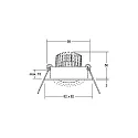 Brumberg Proyector empotrado TIRREL-S LED DIM ROUND-CONVERTER angular, giratorio IP20, blanco regulable