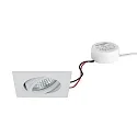 Proyector empotrado TIRREL-S LED DIM ROUND-CONVERTER angular, giratorio IP20, recubrimiento con polvo, blanco regulable