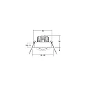 recessed spotlight TIRREL-S LED DIM ROUND-CONVERTER square, swivelling IP20, glossy, black dimmable