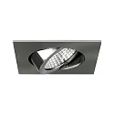 Brumberg Luz downlight BB03 giratorio, regulable IP20, níquel mate regulable