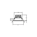 Brumberg Luminaria empotrable, brillante, blanco  6W 680lm 3000K 20-40° 20-40° CRI 80-89
