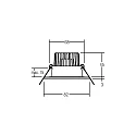 Brumberg Luminaria empotrable ITANSA R BB15 redondo, rígido LED IP54, negro regulable 6W 680lm 3000K 20-40° 20-40° CRI 80-89