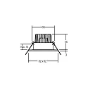Brumberg Luminaria empotrable ITANSA S BB16 rígido, cuadrado LED IP54, negro regulable 6W 680lm 3000K 20-40° 20-40° CRI 80-89