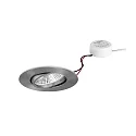 Luminaria empotrable IP65, brillante, níquel  7W 620lm 3000K 20-40° 20-40° CRI 80-89
