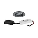 Proyector empotrado TIRREL-R LED DIM CONNECTION-BOX redondo, giratorio, controlable por DALI IP20, titán regulable