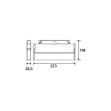 Brumberg Luminaria lineal para raíl PEPA LINEAR 22.3CM TILT LENS controlable por DALI, inclinable, con la óptica del lente IP20