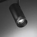 Brumberg Proyector para raíl PEPA RONDO 25°-55° / 8W cilíndrico, controlable por DALI, enfocable IP20, negro mate regulable