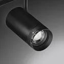 Brumberg track spot PEPA RONDO 25°-55° / 16W cylindrical, DALI controllable, focusable IP20, black matt dimmable