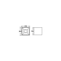Brumberg Luz downlight APOLLO MAXI angular, controlable por DALI, facetado IP20, recubrimiento con polvo, plata regulable