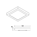 Brumberg Panel de LED REFIDO 2CCT DALI-2 / 32.5 X 32.5 CM versión de montaje en superficie, controlable por DALI, CCT Switch, UGR < 19