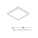 Brumberg LED panel REFIDO 2CCT DALI-2 / 62.5 X 62.5 CM surface-mounted version, DALI controllable, CCT Switch, UGR < 19