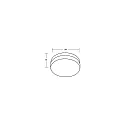 Brumberg wall and ceiling luminaire IDA Ø 18CM 1 flame E27 IP44, nickel matt dimmable