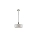 Luminaria colgante TIM Ø 40CM Arriba-Abajo, con difusor E27 IP20, níquel mate regulable