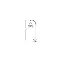 Brumberg Luminaria de pedestal BRENTHIS abajo, rígido E27 IP20, madera, negro 