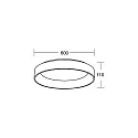 Brumberg surface luminaire GEORGA 2CCT DIM CCT Switch, ring shape IP20, black matt dimmable